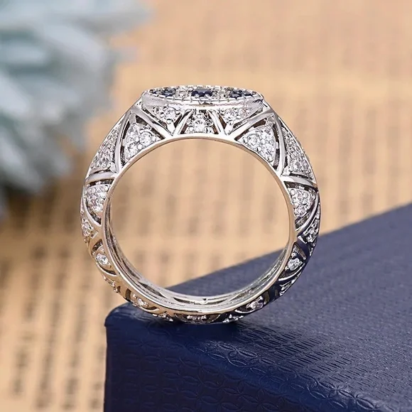 Sapphire Evil Eye Ring - Picture 8 of 11